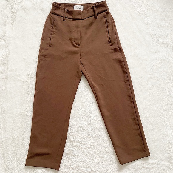 WILFRED | Brown front tie dress pants - Picture 1 of 14